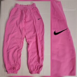 Nike Phoenix Fleece Women's Sz XS High-Waisted Oversized Sweatpants Relax PINK